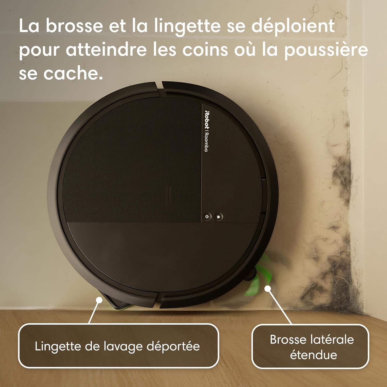 Robot aspirateur laveur iRobot Roomba 115 Combo avec base AutoEmpty, vue 4 (photo fabricant)