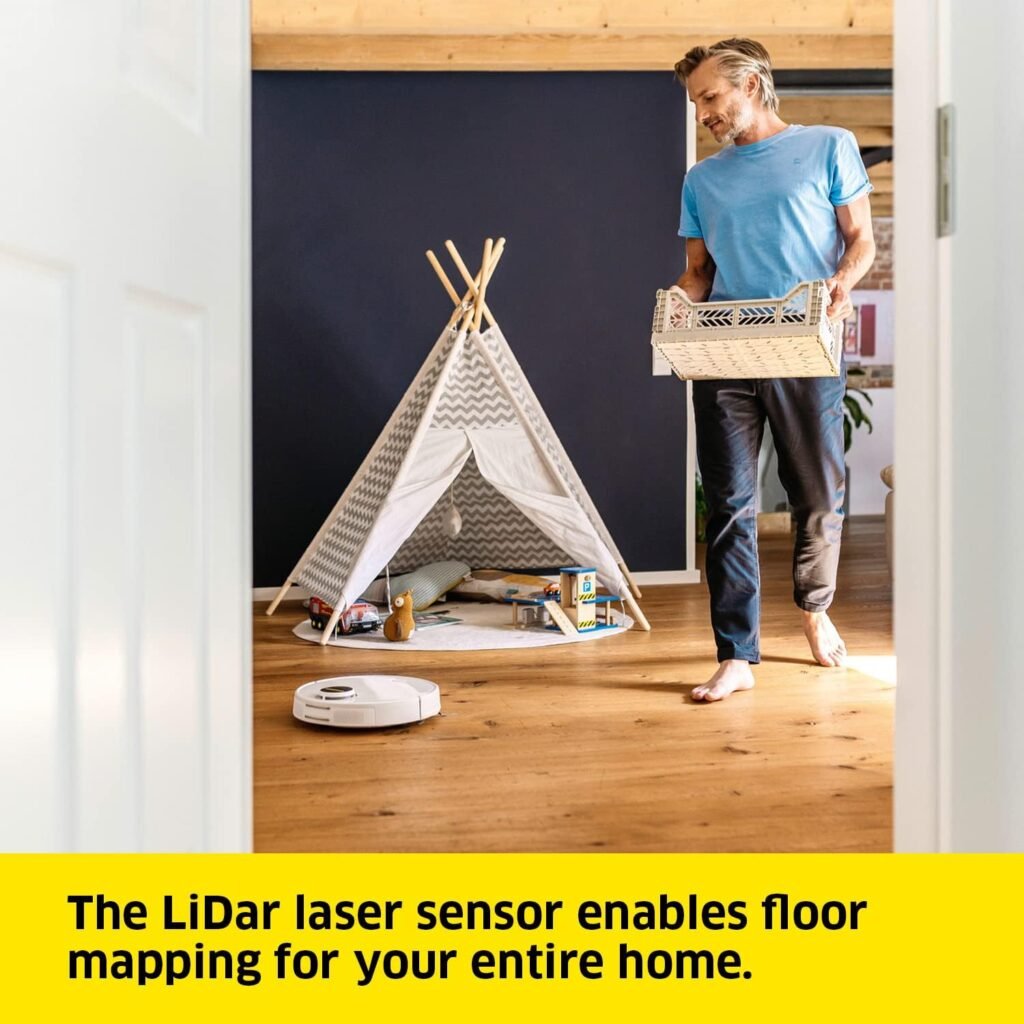 Kärcher RCV 3 : Cartographie du logement par capteur laser LiDAR (photo fabricant)