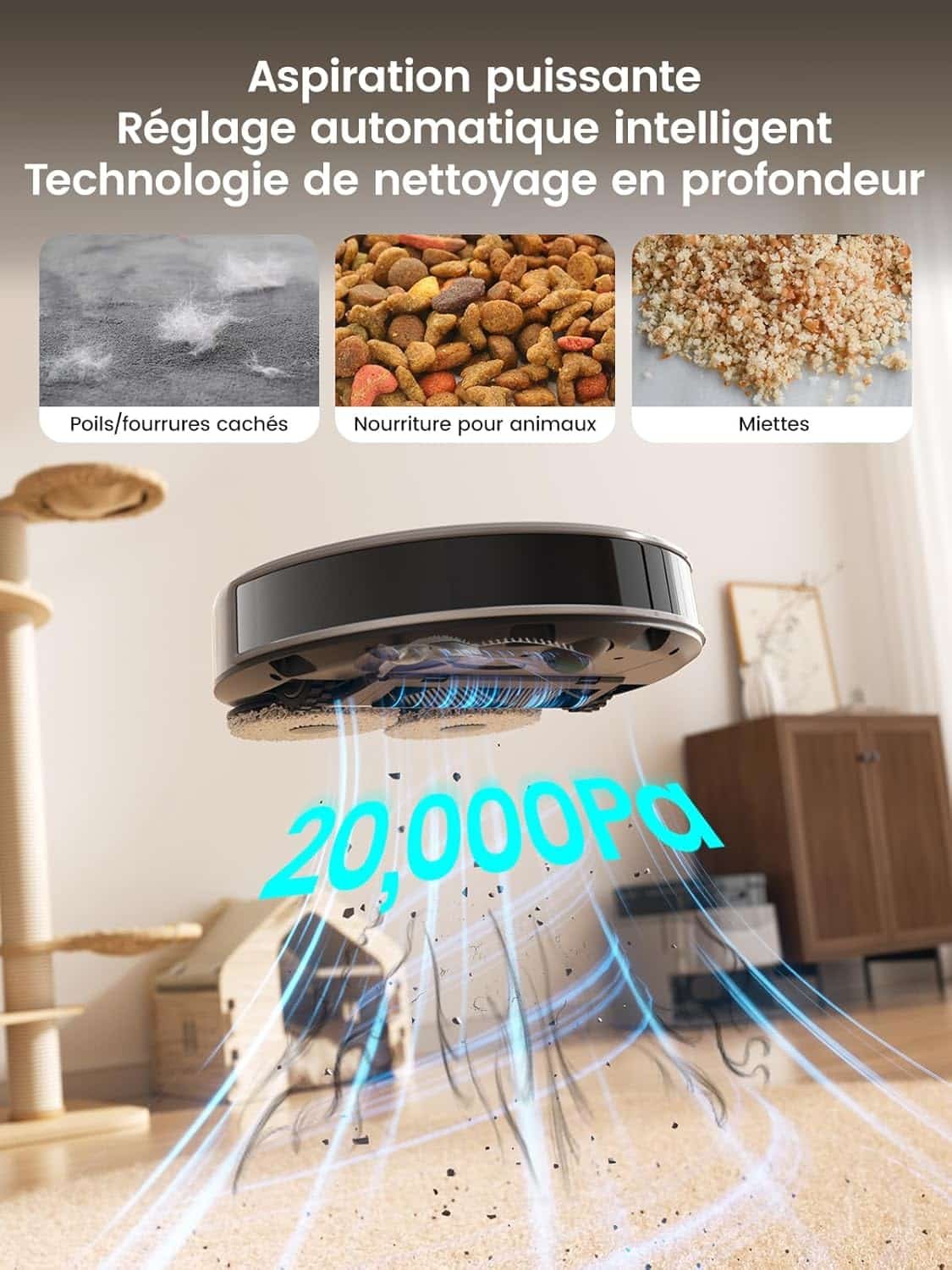 Robot aspirateur laveur Lefant M3 Max, vue 4 (photo fabricant)