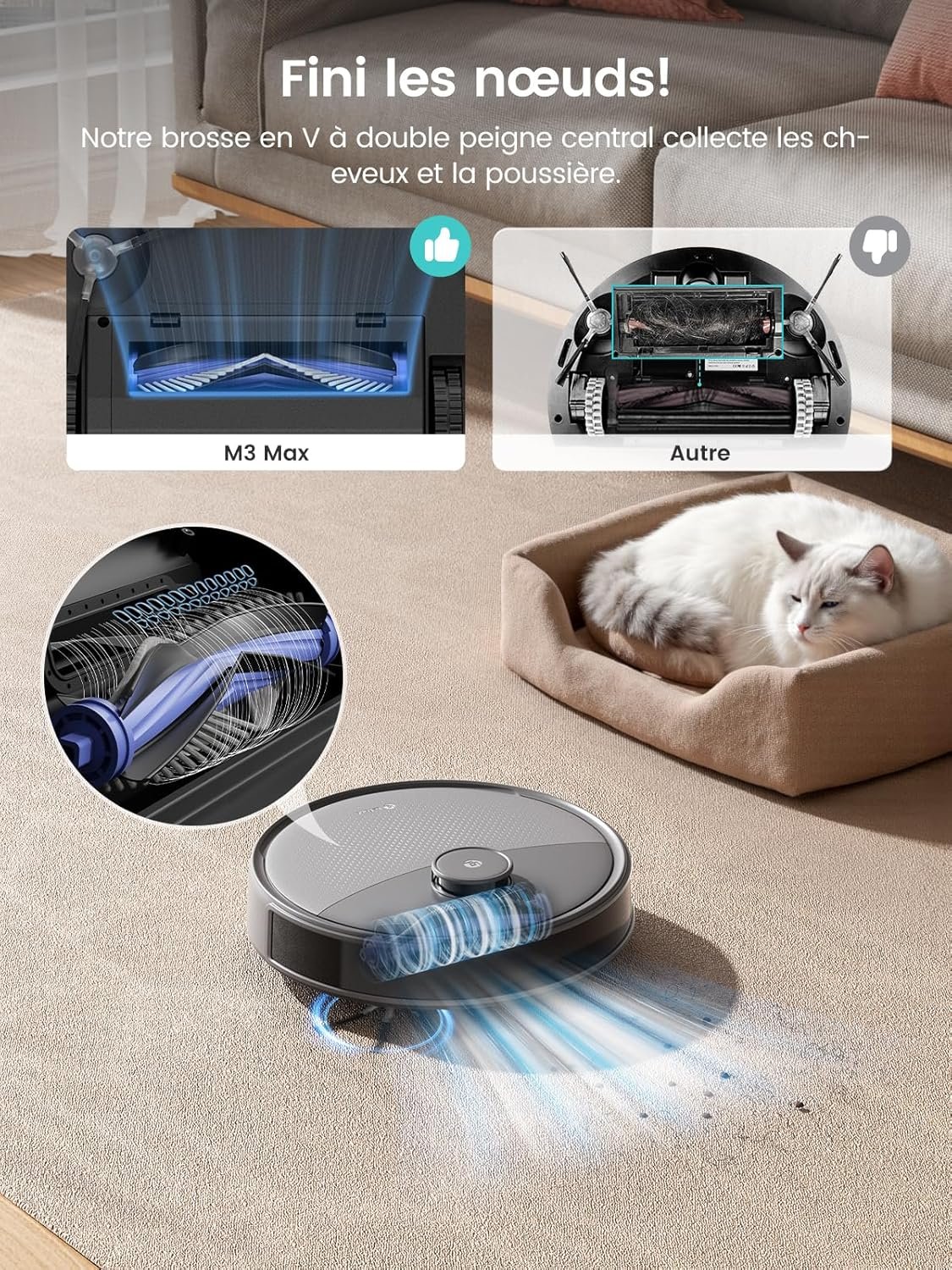 Robot aspirateur laveur Lefant M3 Max (photo fabricant)