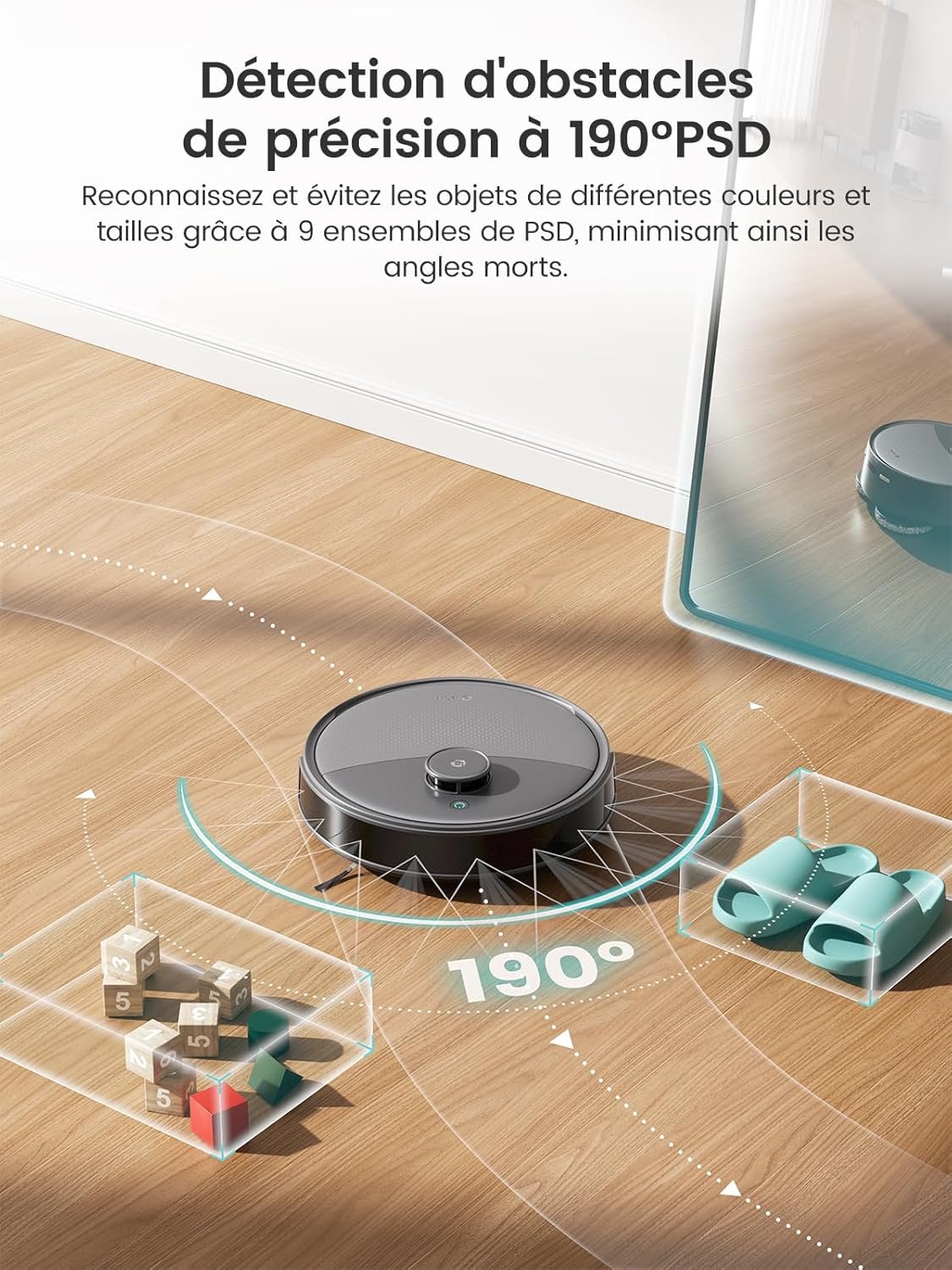 Robot aspirateur laveur Lefant M3 Max, mise en situation (photo fabricant)