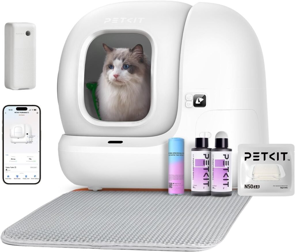 Litière autonettoyante PETKIT Pura Max 2, meilleur RobotScore de nos litières publiées