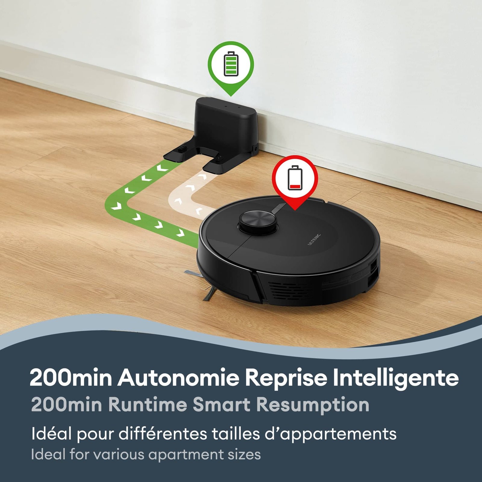 Robot aspirateur laveur Ultenic DL10 (photo fabricant)