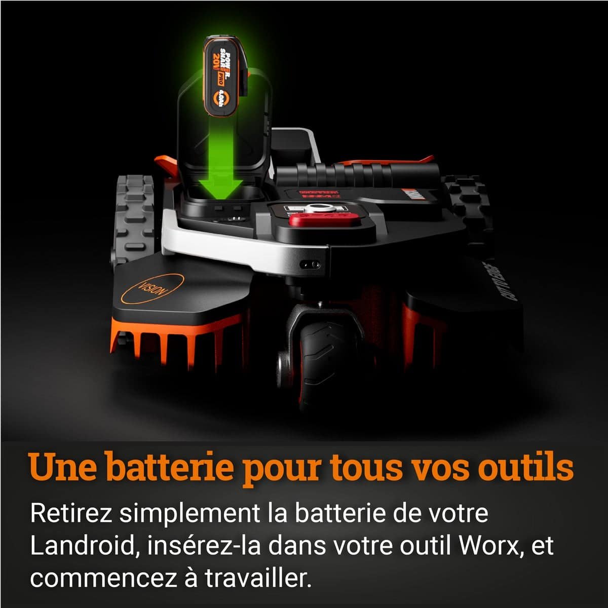 Robot tondeuse Worx Landroid Vision WR206E, vue 7 (photo fabricant)