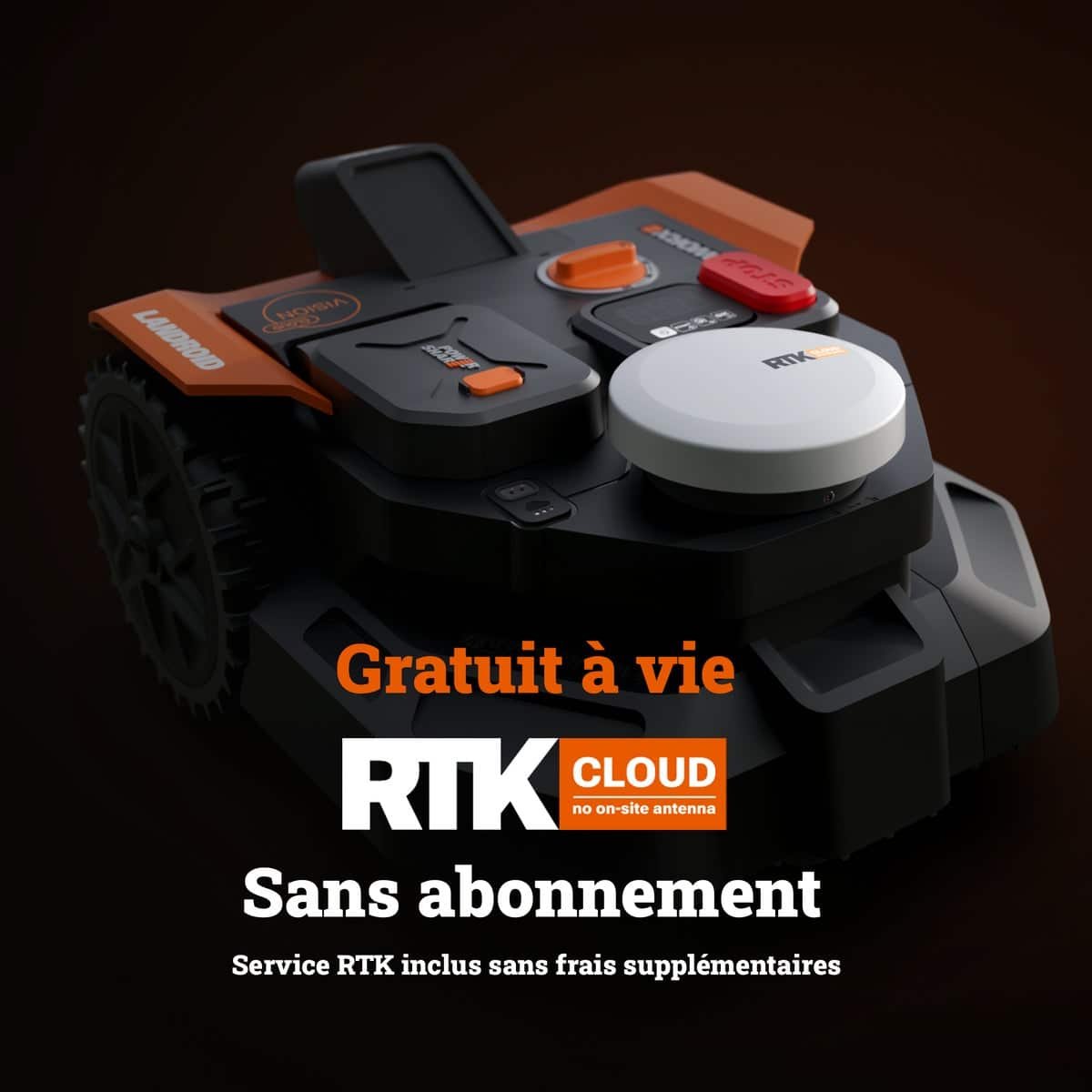 Robot tondeuse Worx Vision Cloud WR318E, vue 4 (photo fabricant)