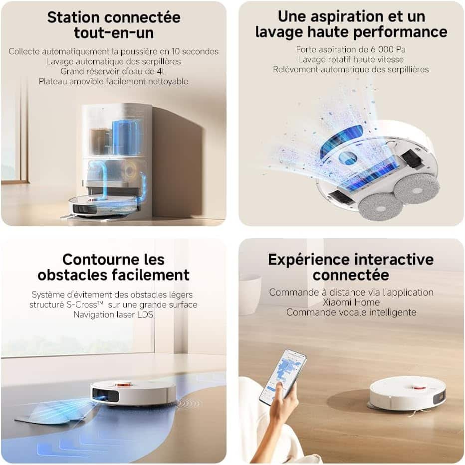 Robot aspirateur laveur Xiaomi X20+, vue 2 (photo fabricant)