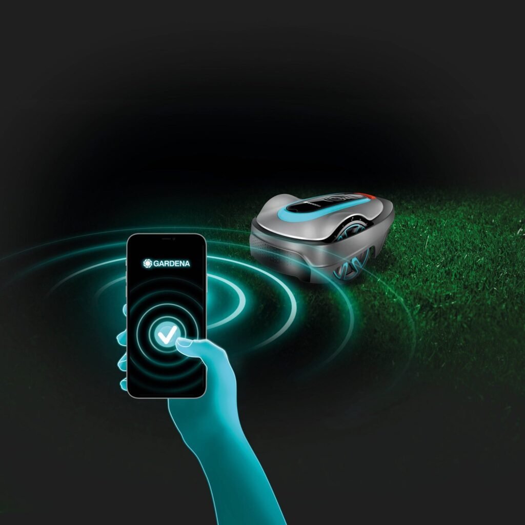 Gardena Smart Sileno City 600 : Connexion du robot au smartphone (photo fabricant)